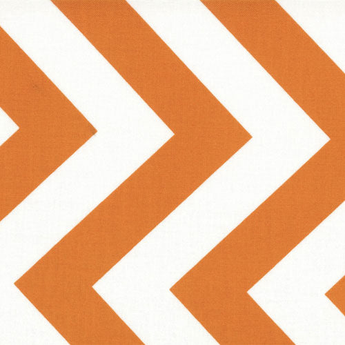 Half Moon Modern Tangerine Chevron