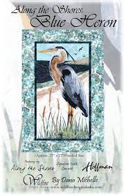 Along the Shores Blue Heron Individual Wallhanging Laser Kit with Pattern