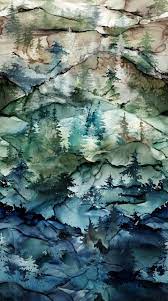 Forest Ombre Blue Multi