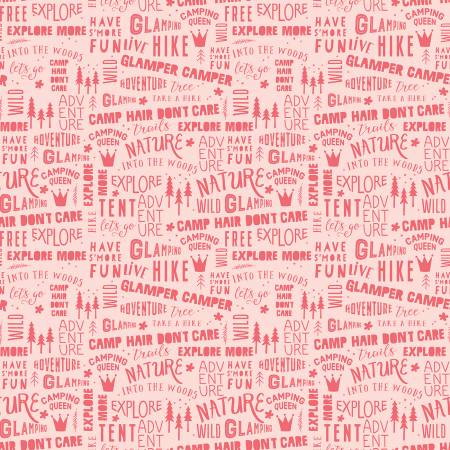 Glamp Camp Camp Phrases Pink