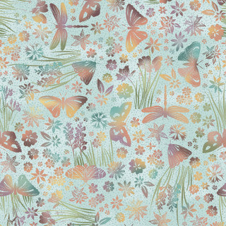 Forest Chatter Butterflies -Blue Multi