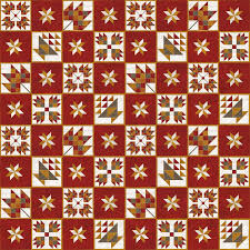 Fall Barn Quilts Blocks Red