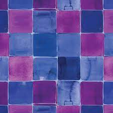 Watercolor Squares Indigo Multi