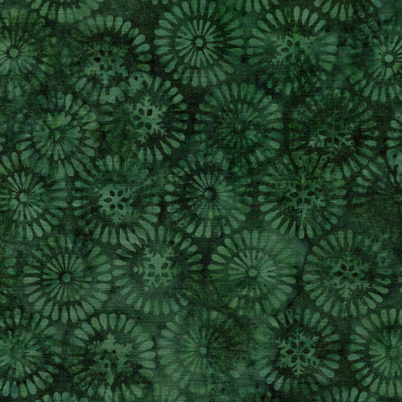 Nordic Snowflake Burst Spinach Yardage