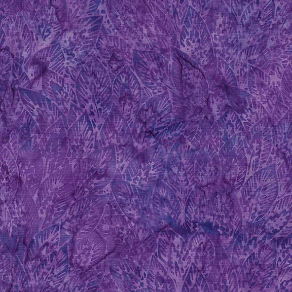 Island Batik/ Lg Wheat Leaves-Wisteria