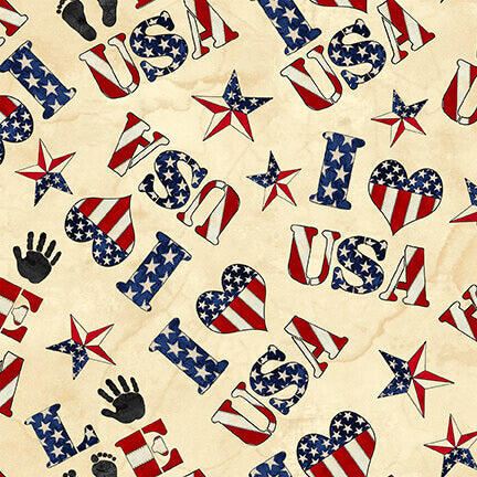 9675-41 Ivory I Love USA