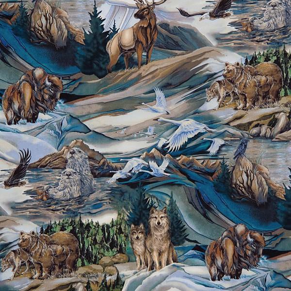 North American Wildlife 4 Earth allover print