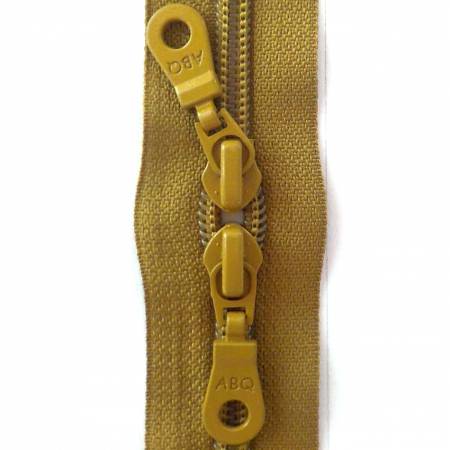 30in Zipper Bronze Green Double Pull