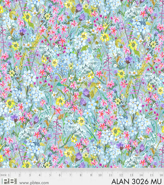 Alaska Flowers - Light blue - Alaska National  JVZ