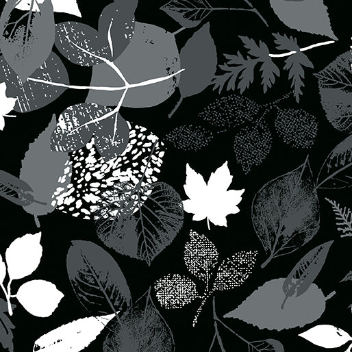Great Outdoors Falling Leaves Black/Gray