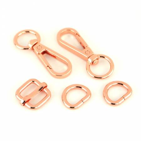 Hardware Kit Zippy Bags Rose Gold