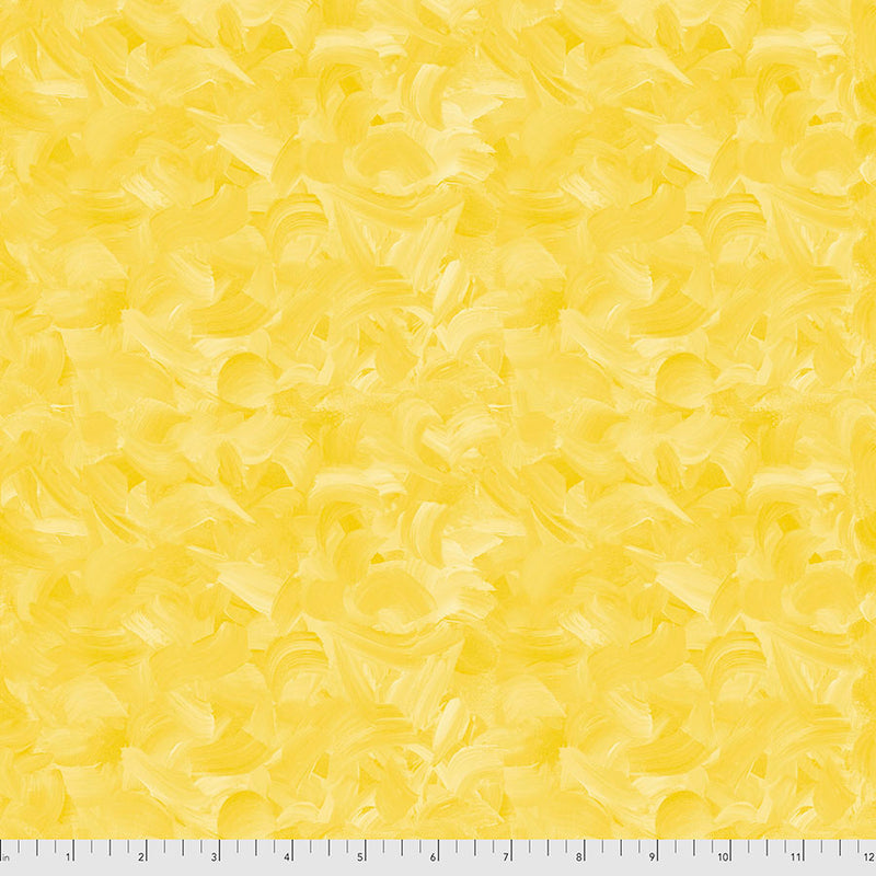Impasto Yellow Flourish