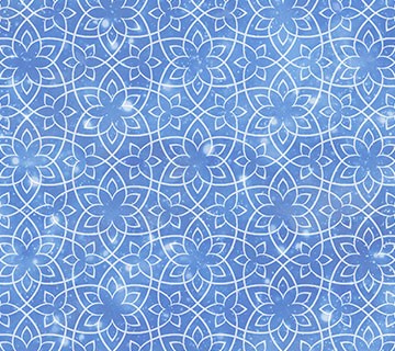 Polar Frost- Mid Blue Snowflakes