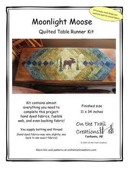 Moonlight Moose Quilted Table Runner Pattern
